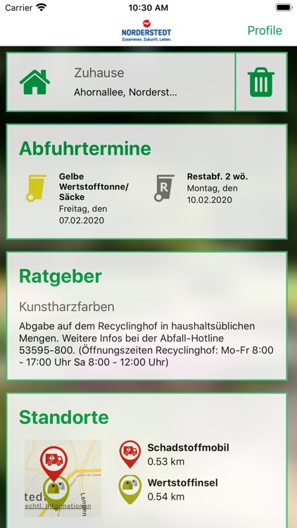 Abfall App Norderstedt