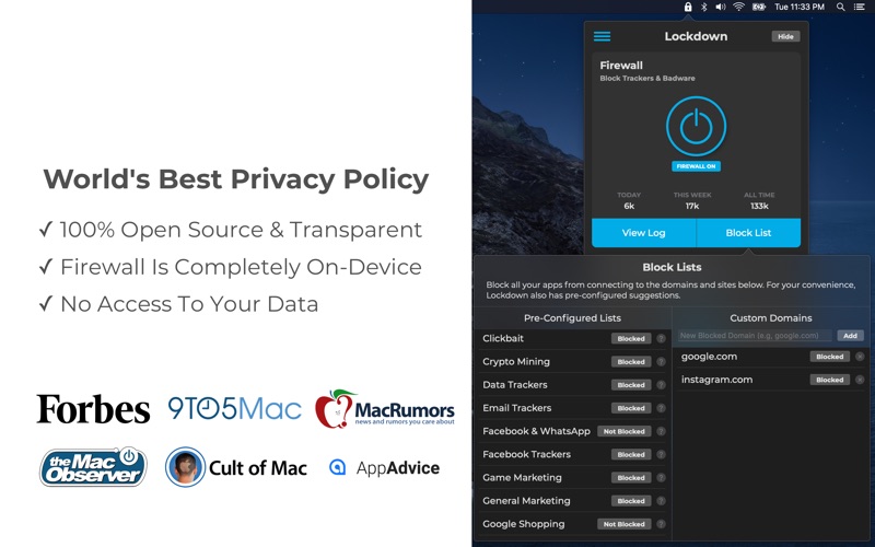 Screenshot #2 pour Lockdown Privacy - Desktop