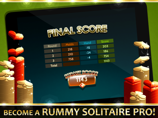 Rummy Solitaire iPad screenshot 5 - Games app