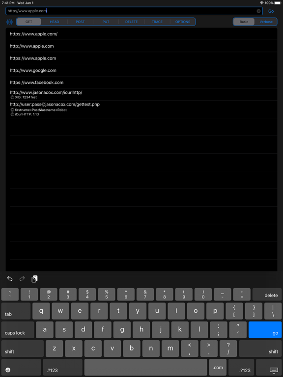 iCurlHTTP iPad screenshot 6 - Utilities app