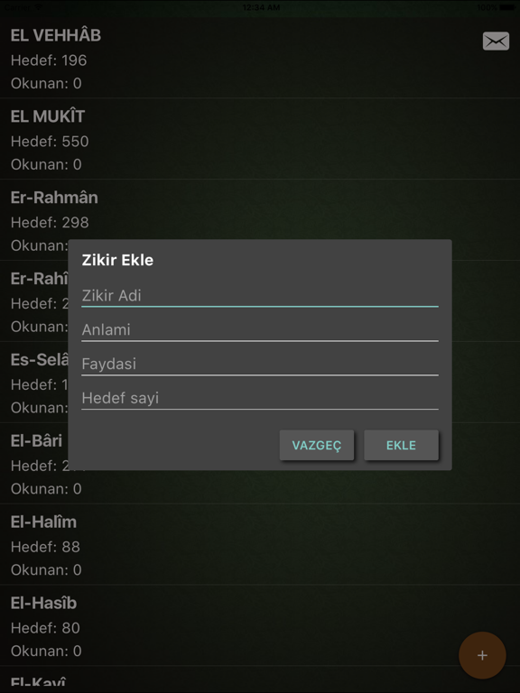 Screenshot #5 pour ZikirMatik - Dijital Tesbih