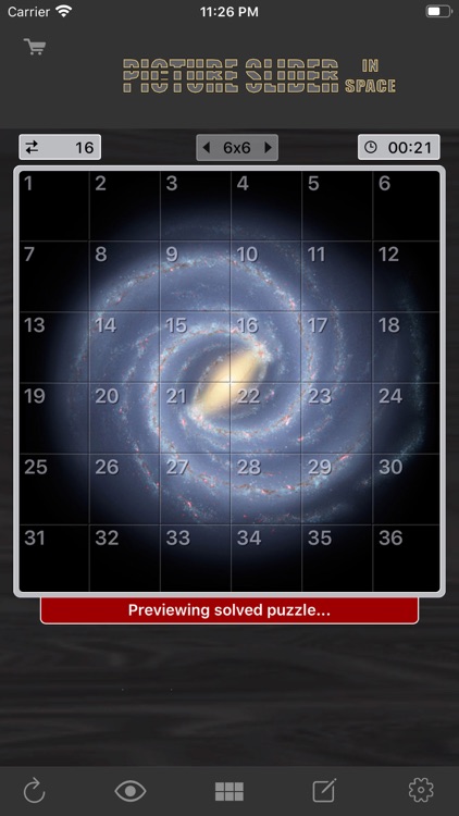 Picture Tile Slider In Space