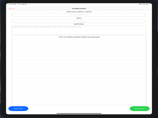 Screenshot #4 pour Smart Flashcards!