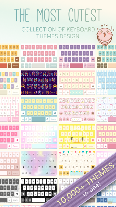 Pastel Keyboard Themes Extension - 100+ Cute Colorful Keyboard Skins Design Screenshot 4