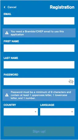 CHEP BlueCode screenshot 2