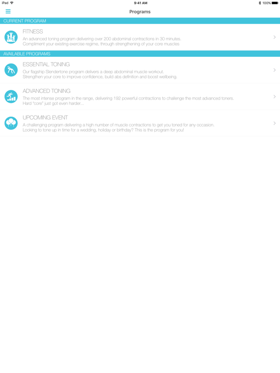 Slendertone Connect iPad screenshot 3 - Health & Fitness app