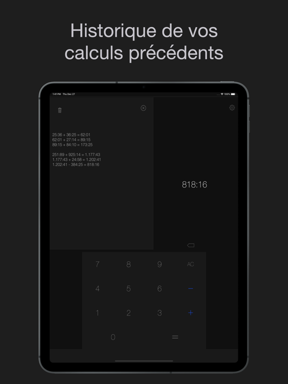 Screenshot #6 pour Calculatrice à heures