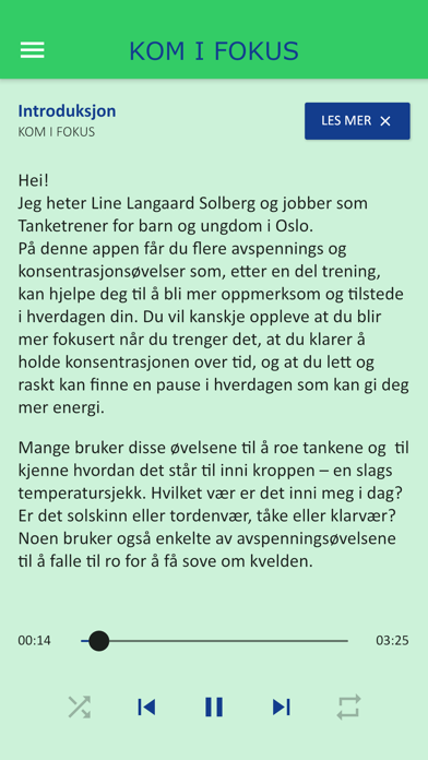 Kom i fokus Screenshot