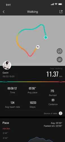 Capture 7 Zepp (formerly Amazfit) iphone