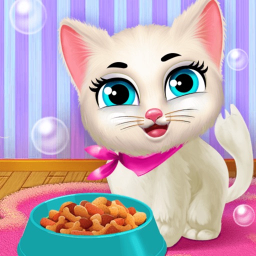 Cute Kitty Care Pet Daycare Icon