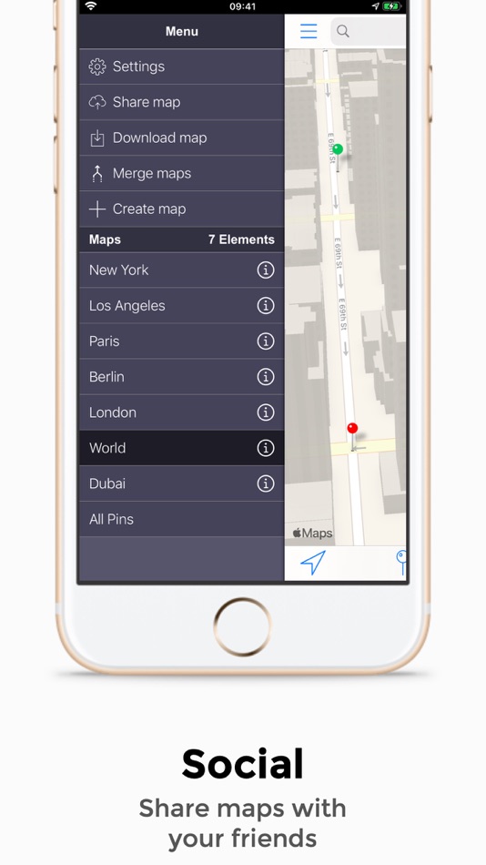 #3. Contact Map - The Map Tool (iOS) Podle: Nicolas Schotten