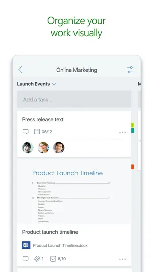 Microsoft Planner iPhone Screenshot 1