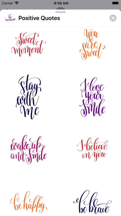 Positive Quotes Stickers Screenshot