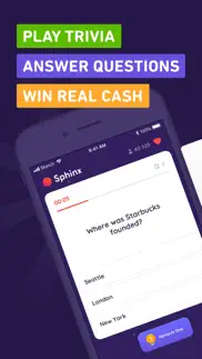 sphinx trivia - win real cash iphone screenshot 1