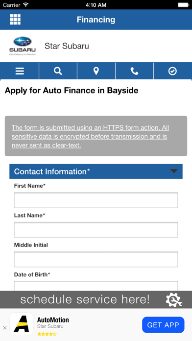 App screenshot
