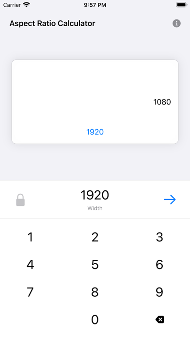 Screenshot #1 pour Aspect Ratio Calculator by JC