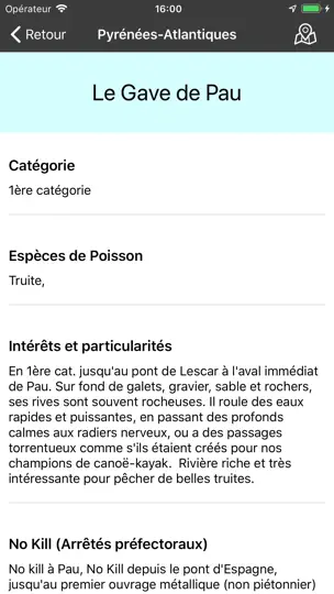 Capture d'écran de PLANS-PECHE En FRANCE sur iPhone 4