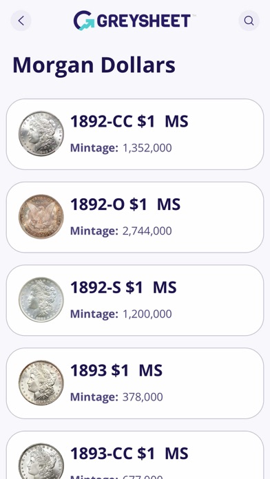 Screenshot #2 pour Greysheet: Rare Coin Pricing