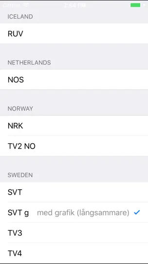 Captura de pantalla de TextTV en iPhone 2