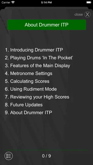 Capture d'écran de Drummer ITP - Rudiment Trainer sur iPhone 8