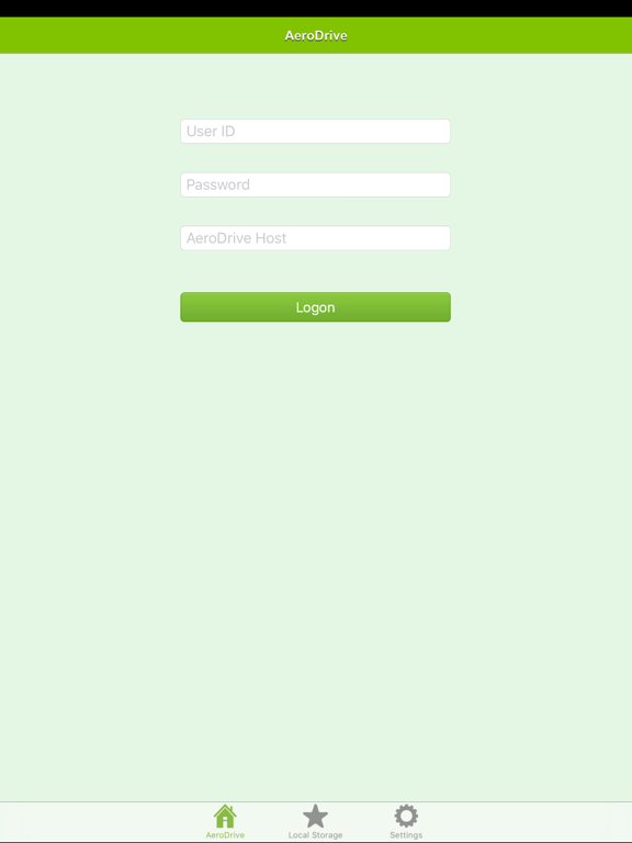 App for AeroDrive iPad screenshot
