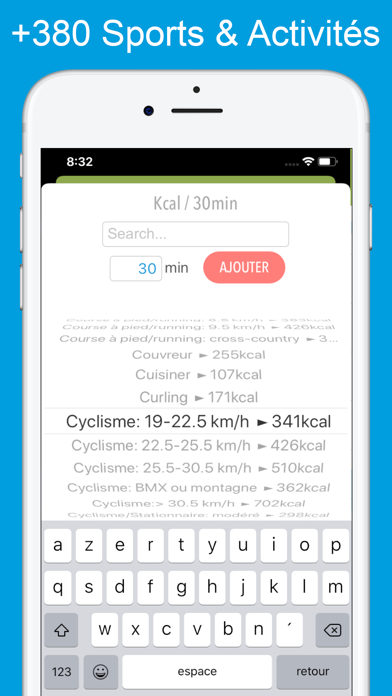 Screenshot #2 pour Calories Sport & Activité
