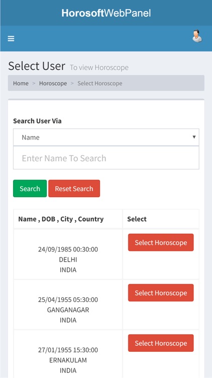 Horosoft Web Application