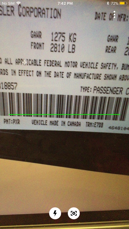 Part Stop VIN & UPC Scanner