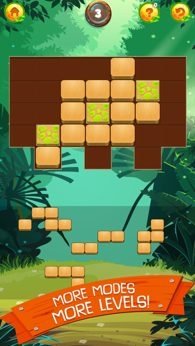 Wood Block Jungle: Puzzle Game screenshot 3