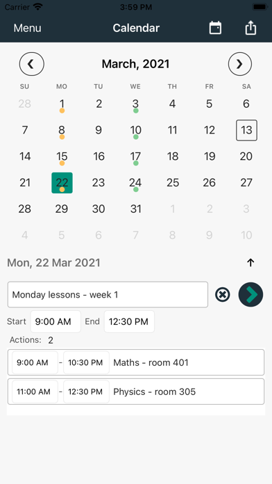Screenshot #2 pour Calendrier planificateur Pro