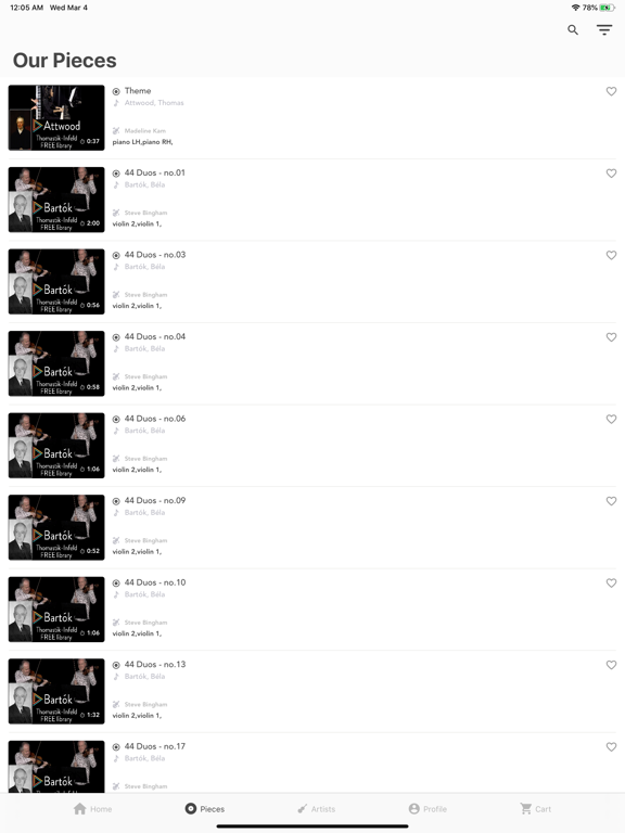 PartPlay iPad screenshot 6 - Music app