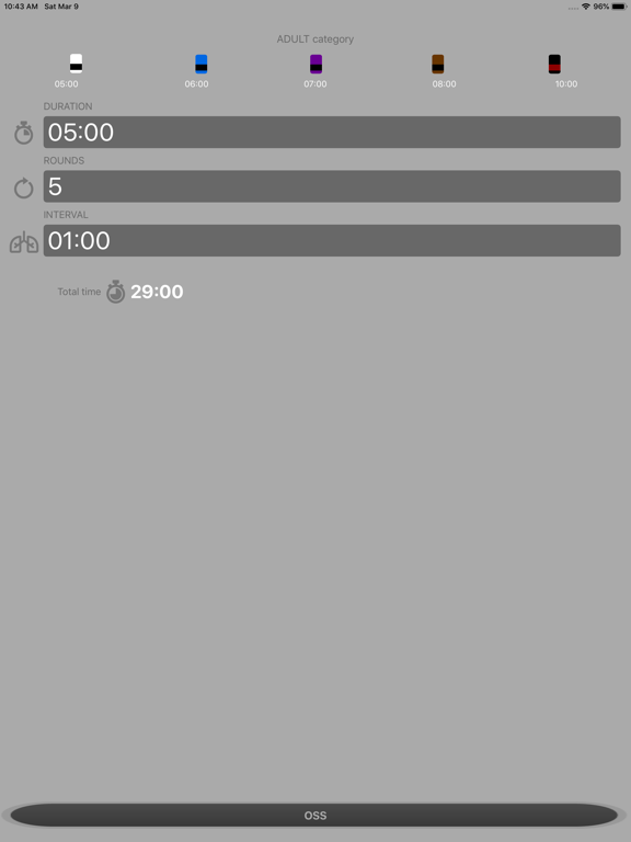 Jiu-Jitsu Timer iPad screenshot 4 - Sports app