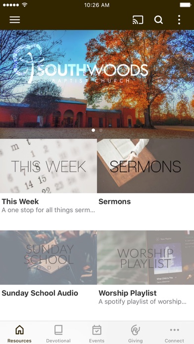 South Woods Baptist Church Screenshot