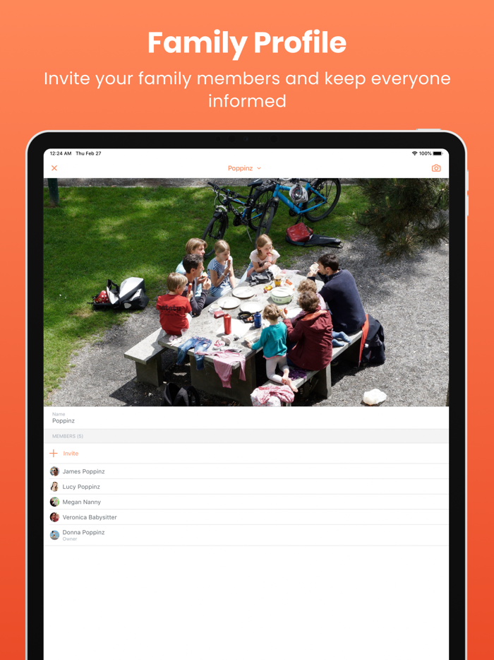 Poppinz Family Calendar App