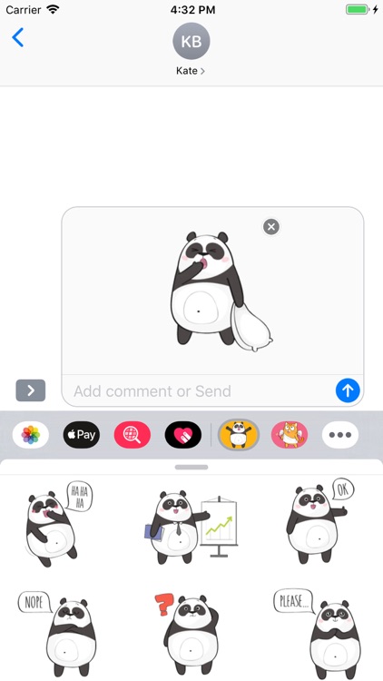 Cute Cartoon Panda Stickers screenshot-3