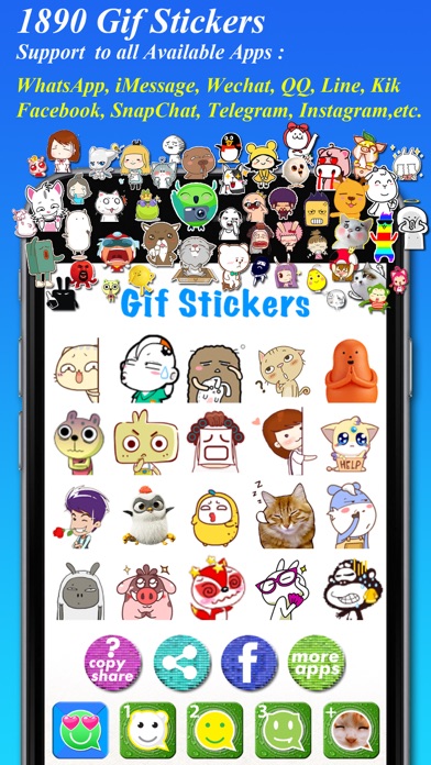 Gif Stickers for all Messenger Screenshot