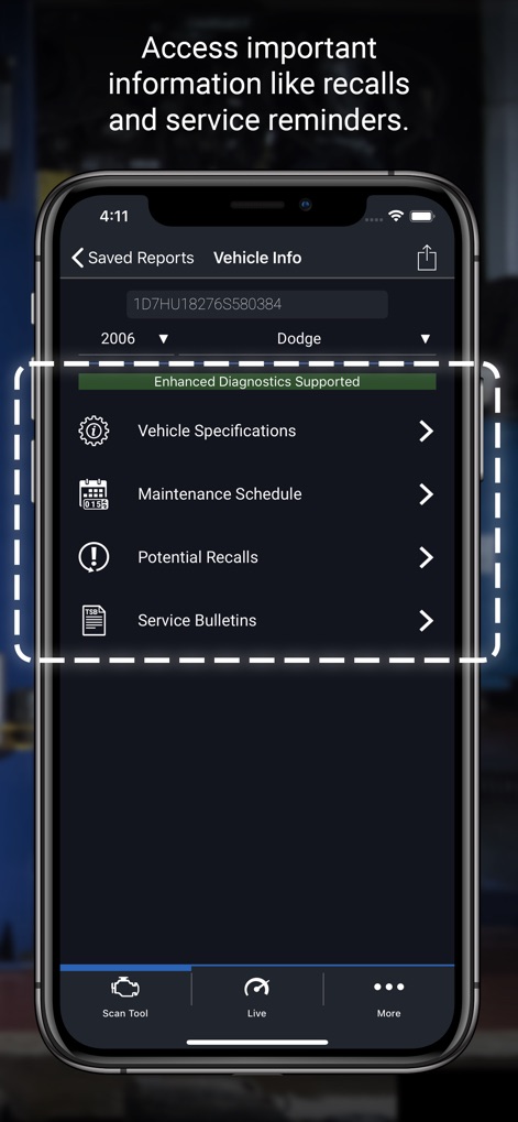 BlueDriver OBD2 Scan Tool - This tool provides essential 'Vehicle Info', allowing users to view 'Potential Recalls' and access a personalized 'Maintenance Schedule' to proactively manage their vehicle's health.