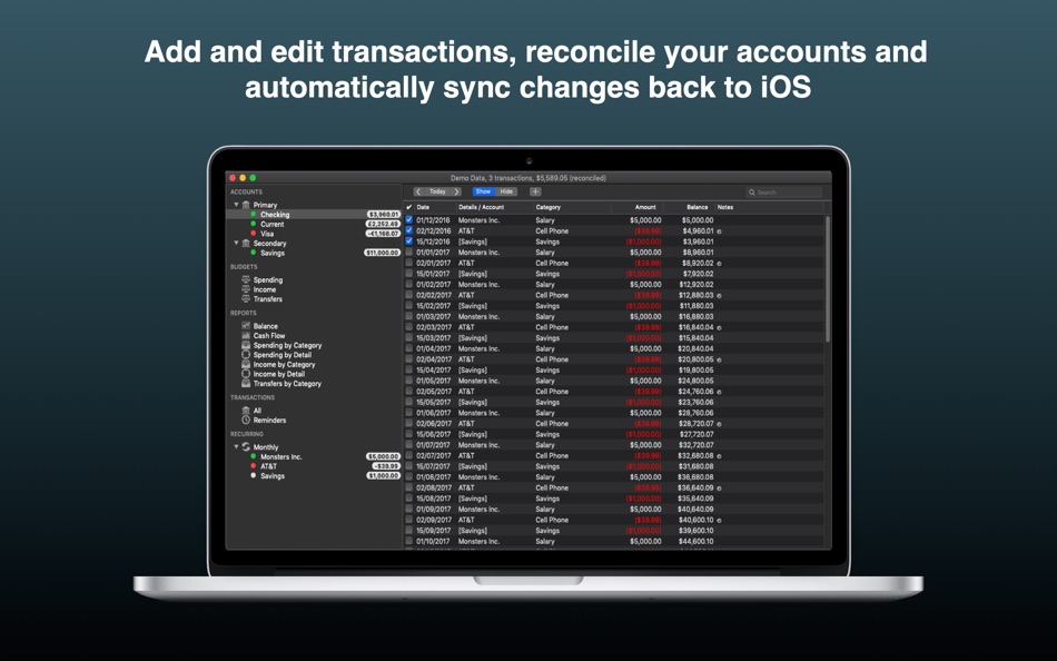 #3. Account Tracker XL (macOS) Podle: Graham Haley