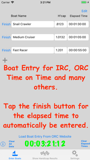 Sailing Handicap Calculator