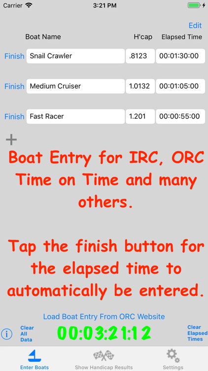 Sailing Handicap Calculator