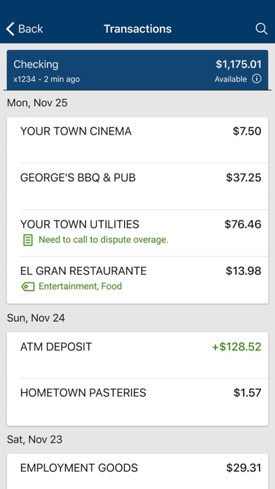Highland Bank Screenshot