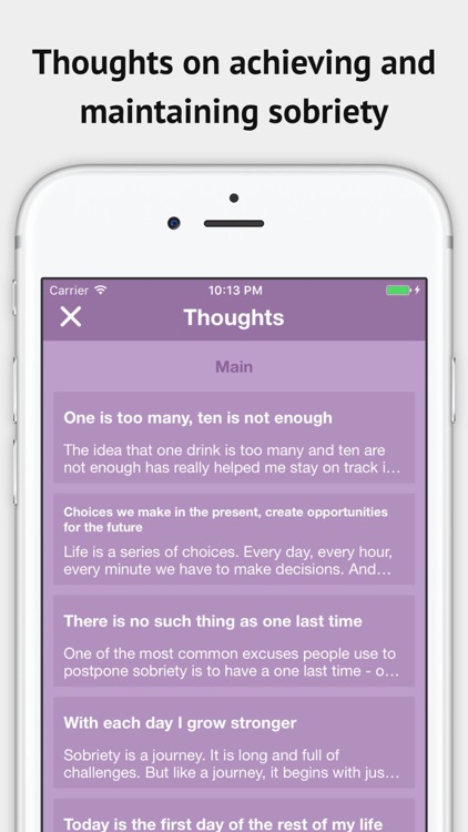 Clear Thinker Sobriety Counter