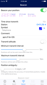 aprs.fi screenshot