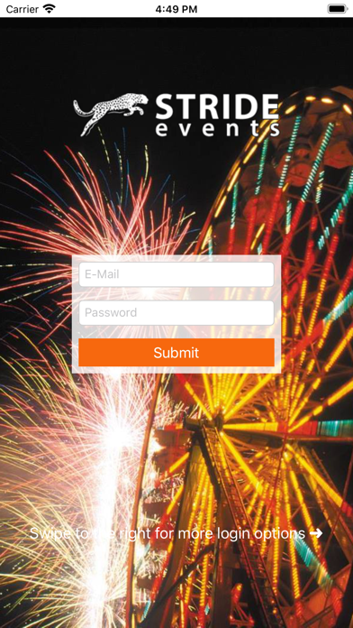 Stride Events Check In Screenshot