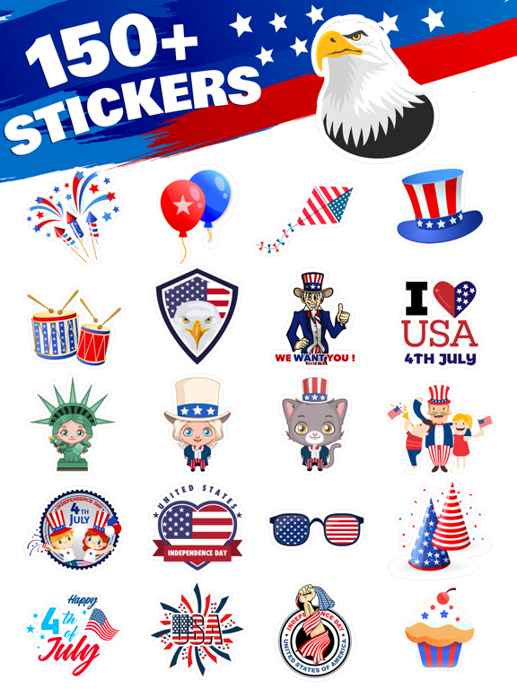 Screenshot #1 for 4th of July Stickers ⋆