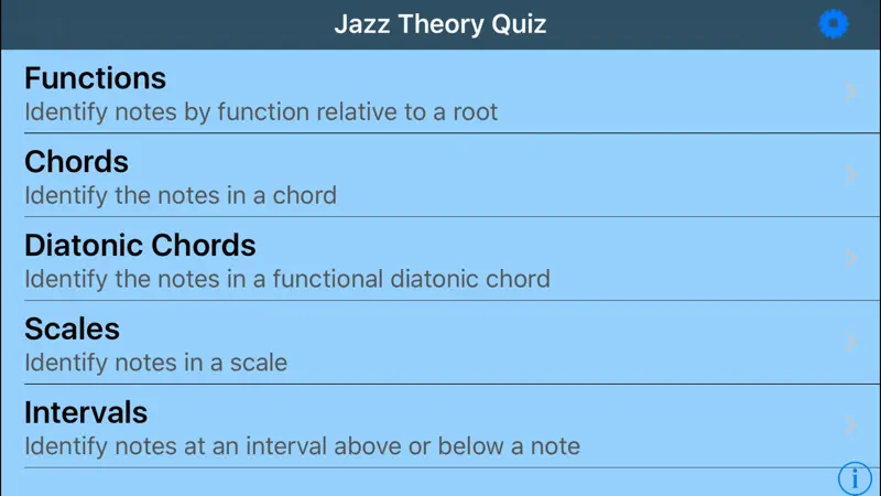 Jazz Theory Quiz screenshot 1 of 8