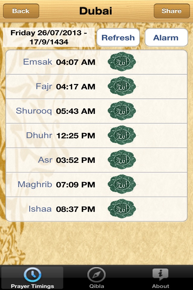 UAE Prayer Timings screenshot 2