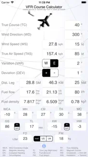 vfr course calculator iphone bildschirmfoto 1