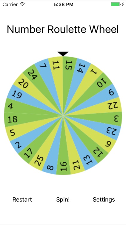 Number Roulette Wheel