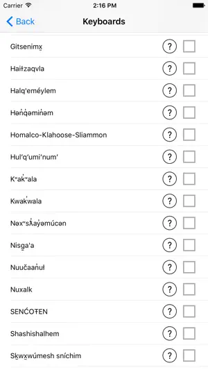 FirstVoices Keyboards screenshot 2